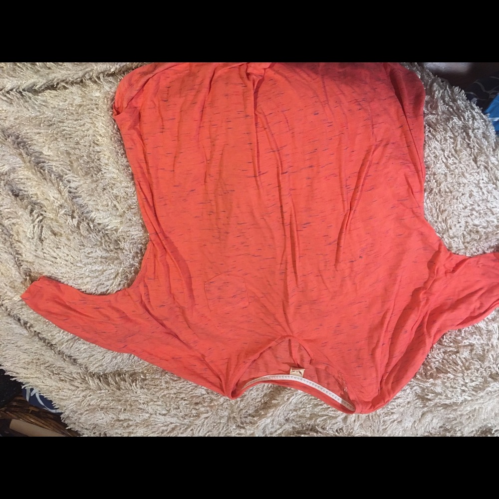 Coral 3/4 sleeve top 3X